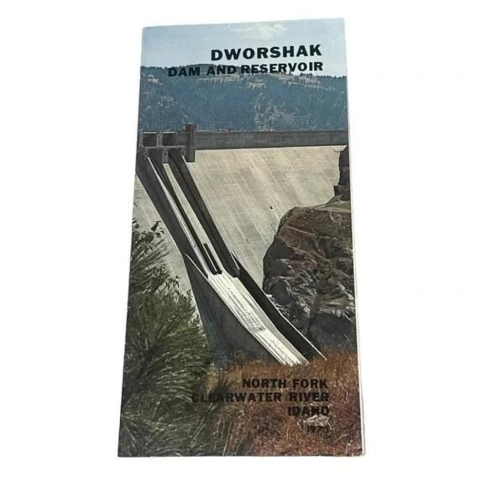 Dworshak Dam & Reservoir North Fork Clearwater River Idaho 1973 Vintage Brochure